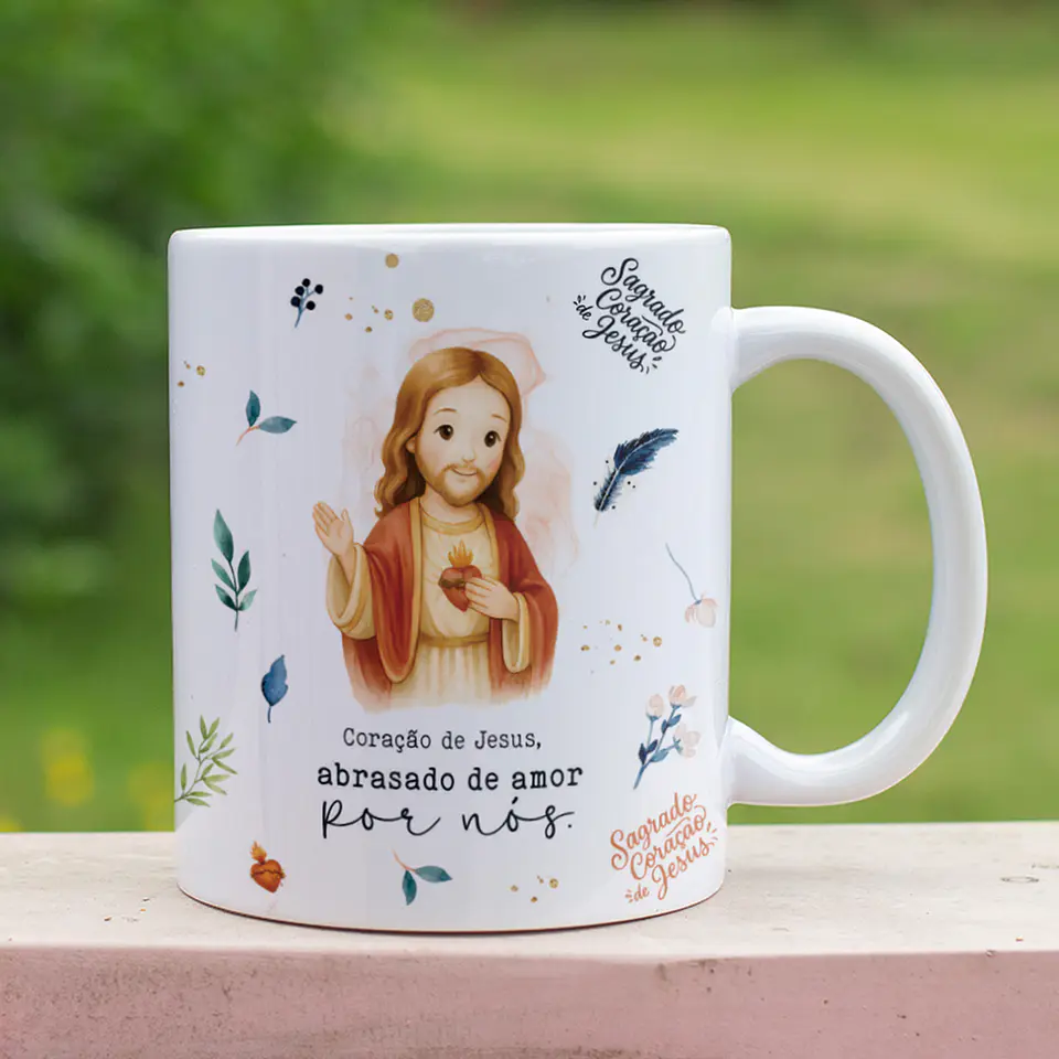 5 Artes para Caneca Sagrado Coração de Jesus Arquivo Editável   4