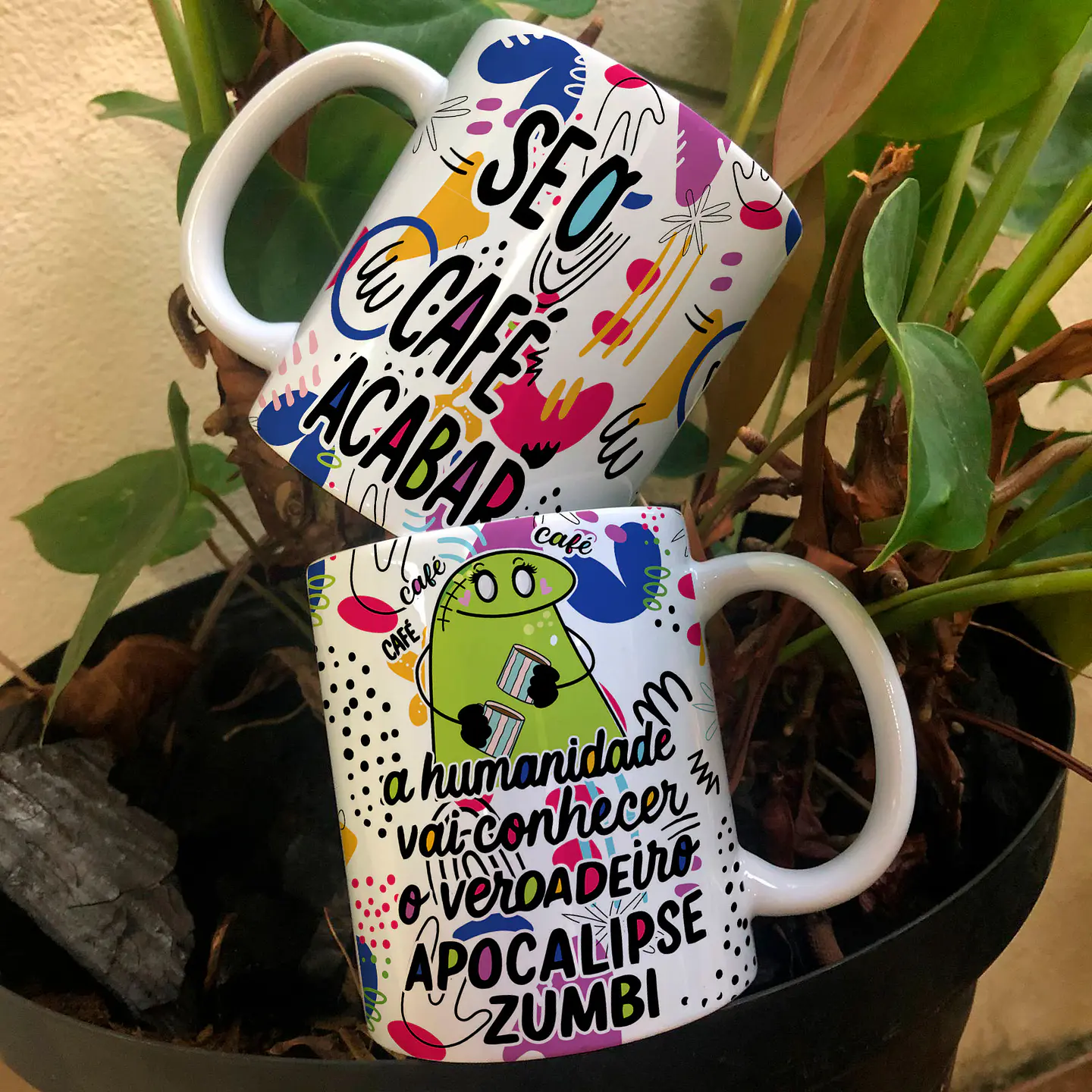 5 Artes para Caneca Flork Frases Café Arquivo Editável 5