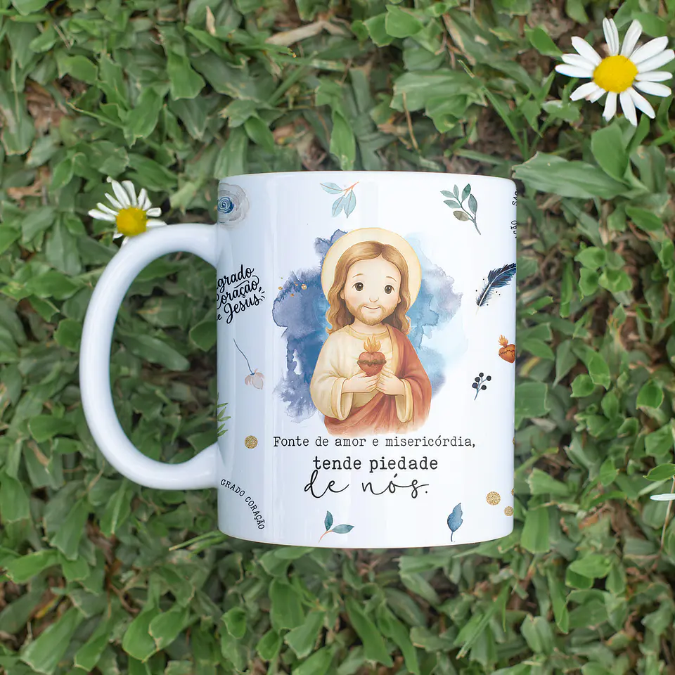 5 Artes para Caneca Sagrado Coração de Jesus Arquivo Editável   5