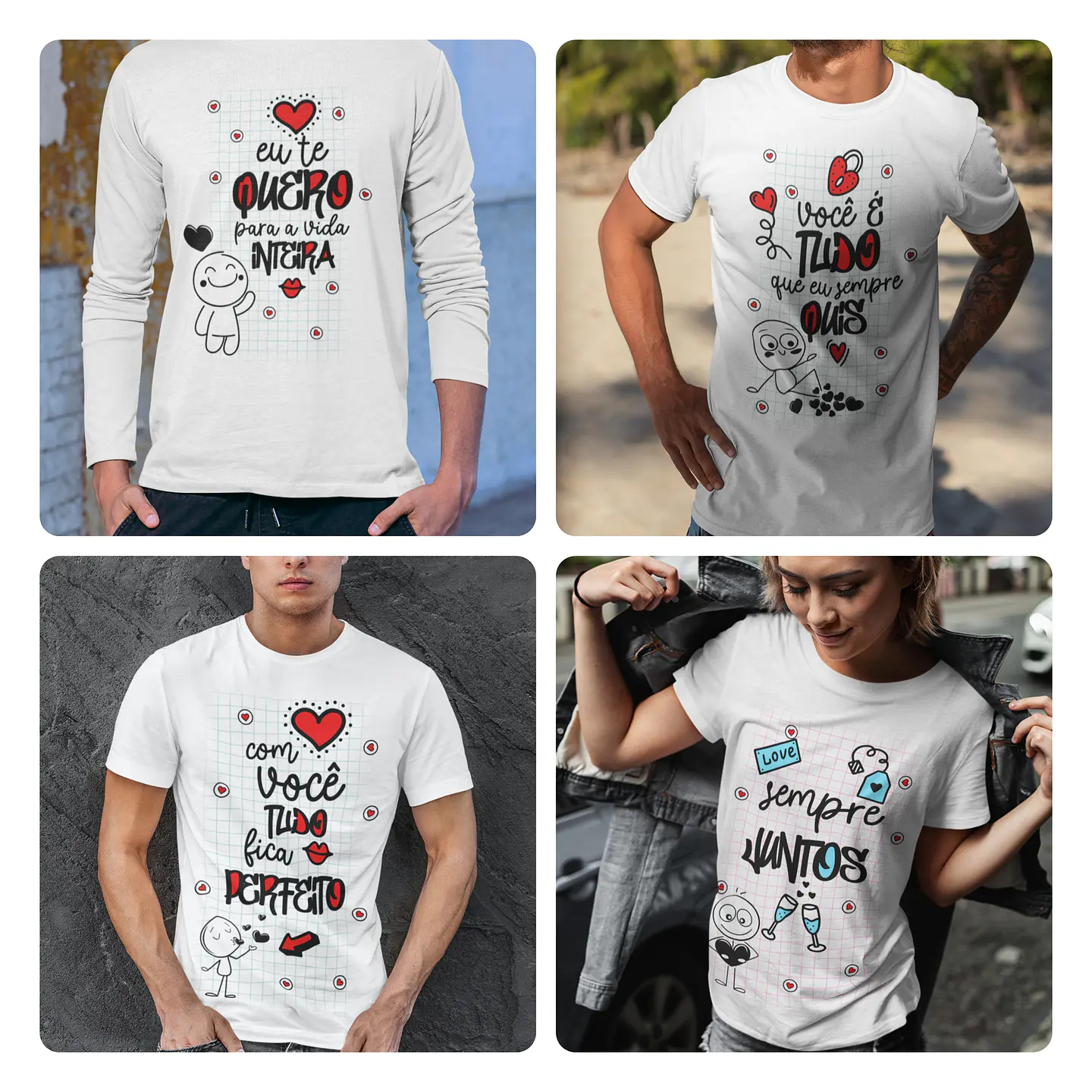 18 Artes para Camisa e Squeeze Namorados Apaixonados Arquivo Editável   3