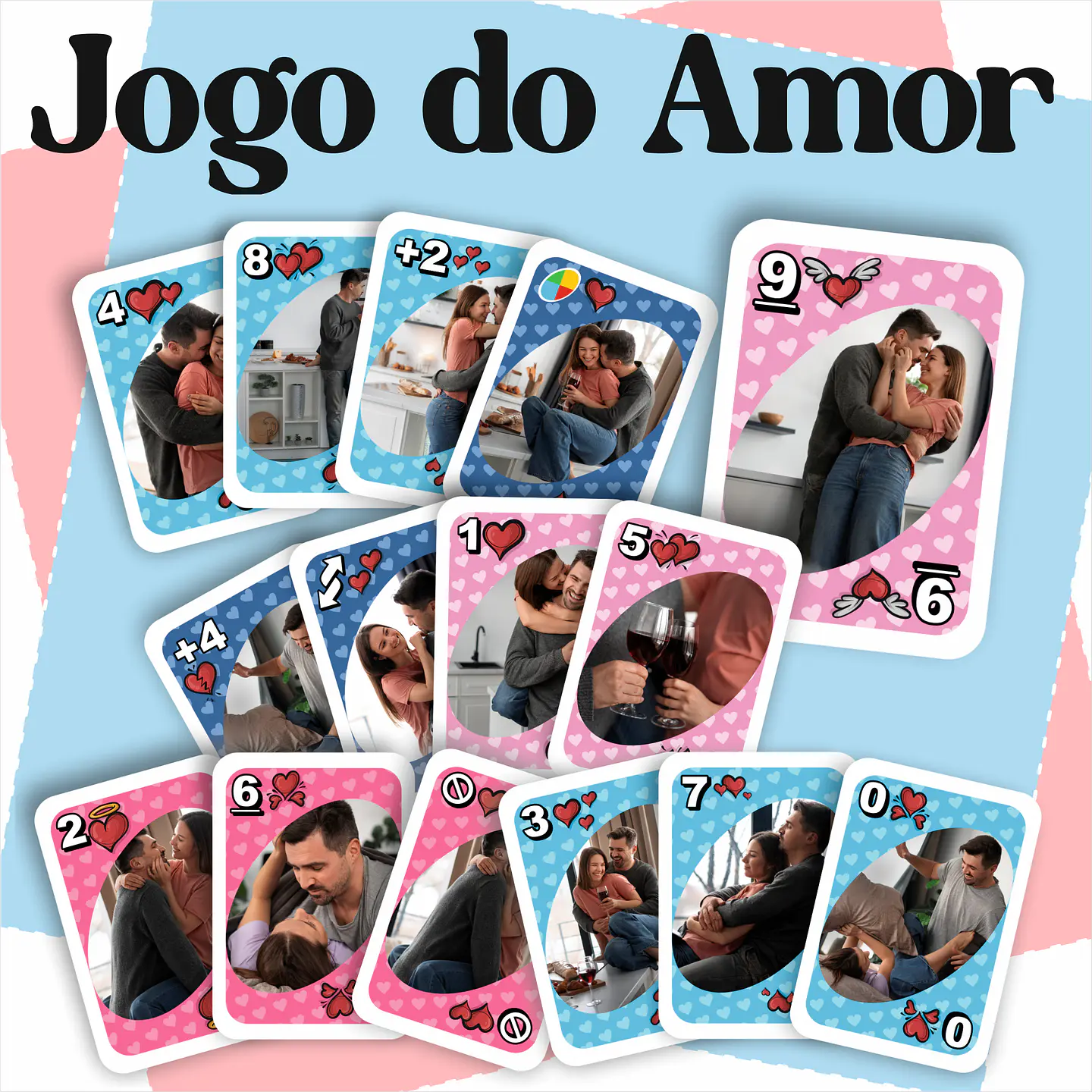 Arquivo Jogo de Carta Uno Jogo do Amor Dia dos Namorados Arquivo Editável  1