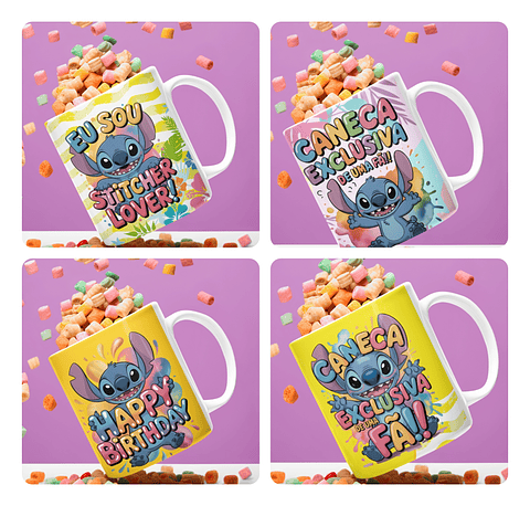 Arquivos para Criações Fofa Stitch Nomes Arquivos em Png