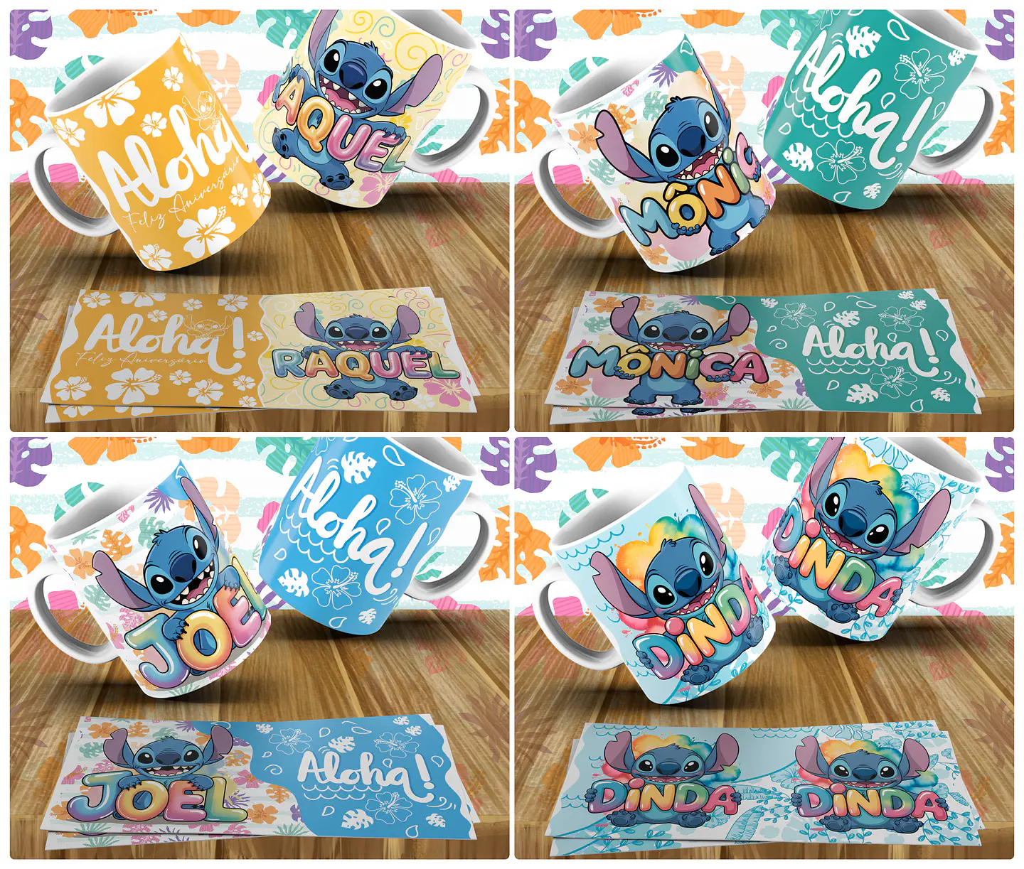 Arquivos para Criações Fofa Stitch Nomes Arquivos em Png 4