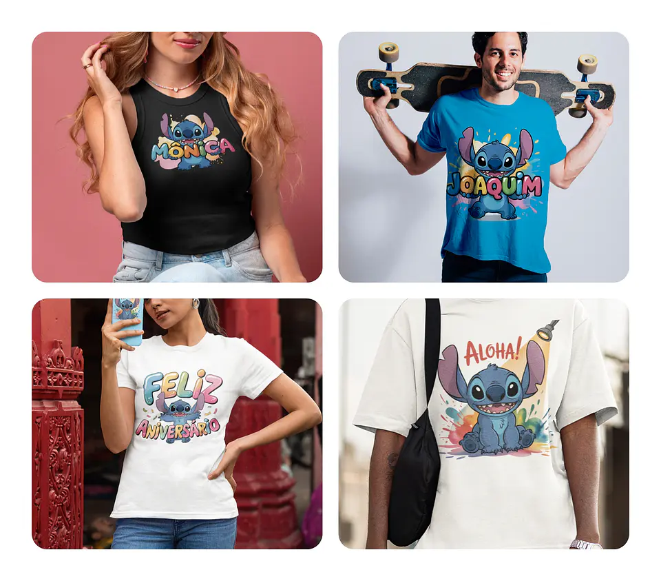 Arquivos para Criações Fofa Stitch Nomes Arquivos em Png 6