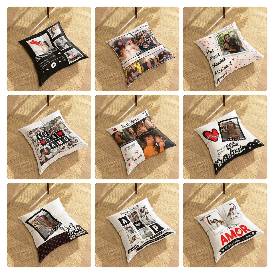 30 Arte Caneca, Azulejo e Almofada com Fotos Dia dos Namorados Arquivo Editável 3