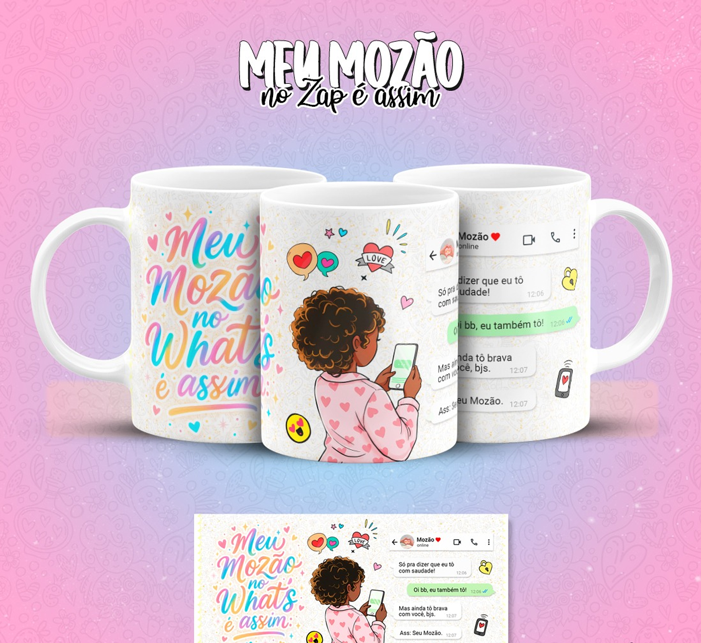 12 Artes para Caneca Meu Mozão No Zap É Assim Arquivo em Jpg 7