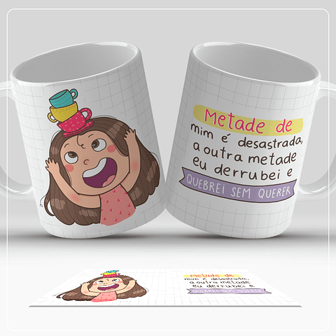 6 Artes para Caneca Frases Divertidas Arquivo em Jpg