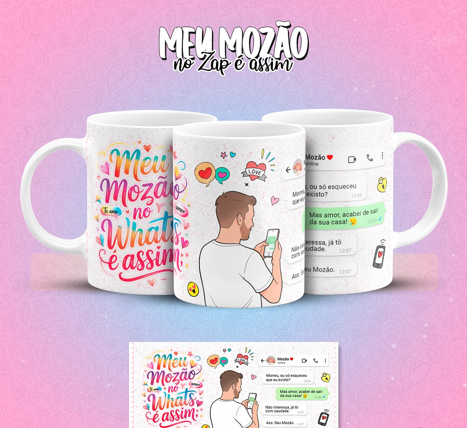 12 Artes para Caneca Meu Mozão No Zap É Assim Arquivo em Jpg 8