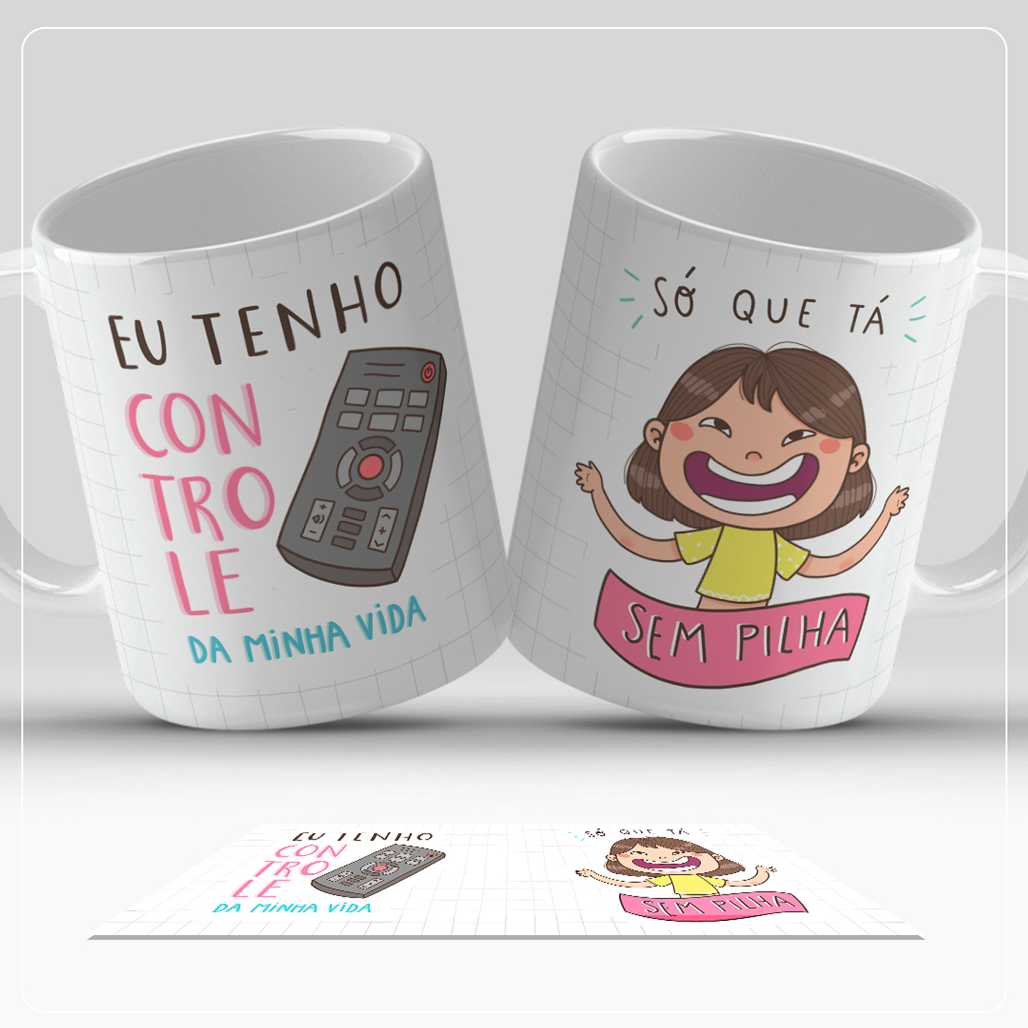 6 Artes para Caneca Frases Divertidas Arquivo em Jpg 4