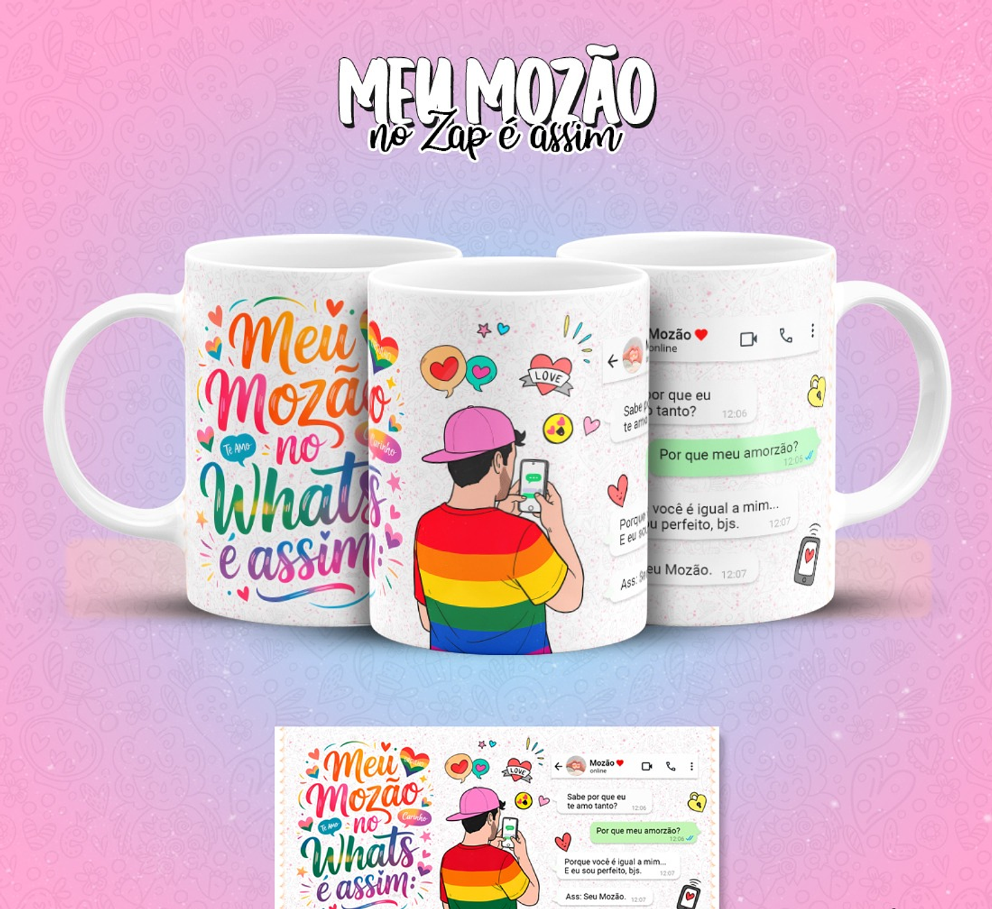 12 Artes para Caneca Meu Mozão No Zap É Assim Arquivo em Jpg 12