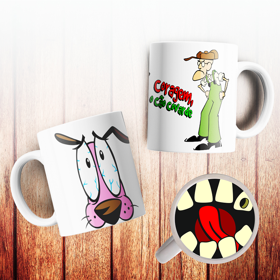 7 Artes para Caneca Bocão Personagens Arquivo Editável  4