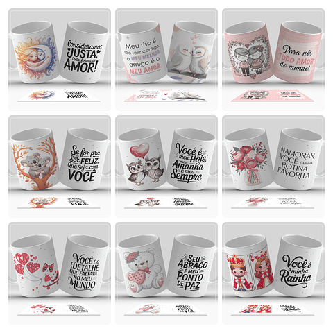 22 Artes para Caneca Dia dos Namorados Arquivo em Jpg