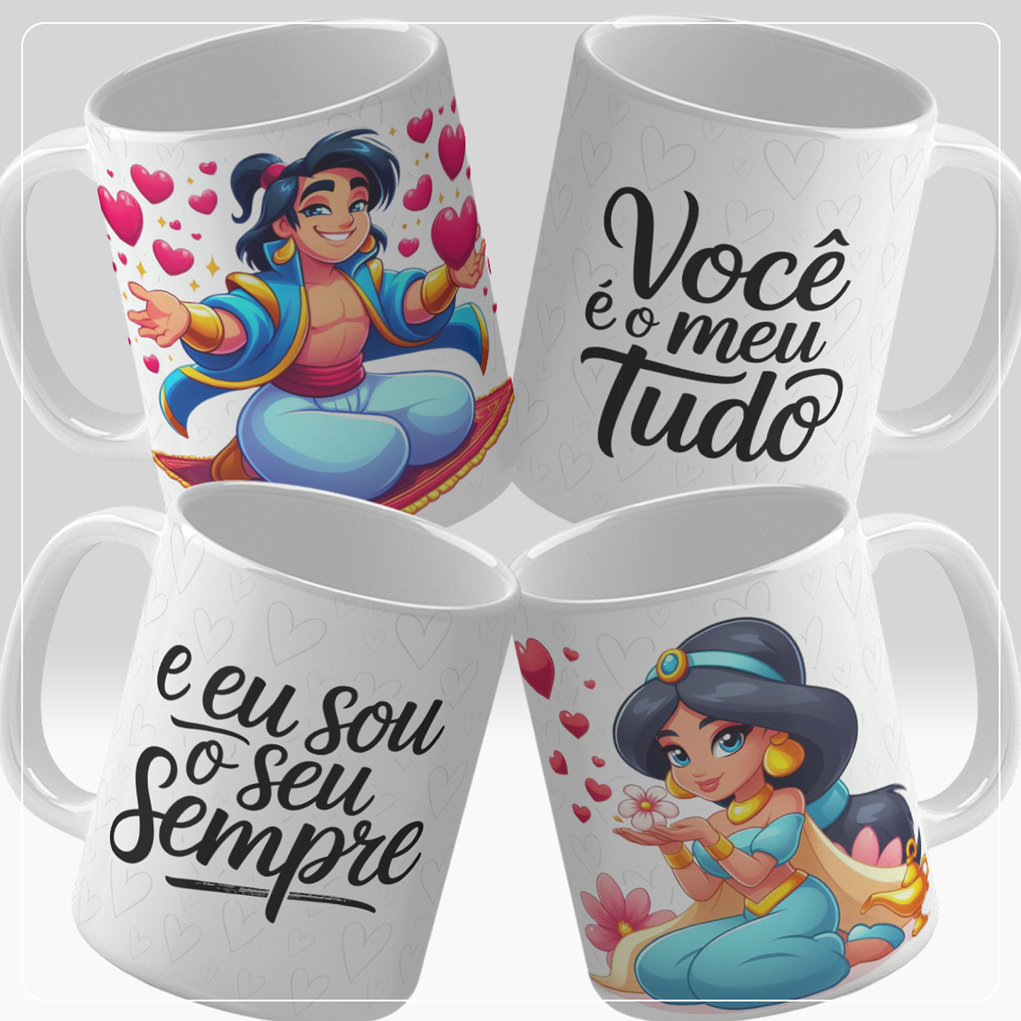 16 Artes para Caneca Dia dos Namorados Par Personagens Arquivo em Jpg 3