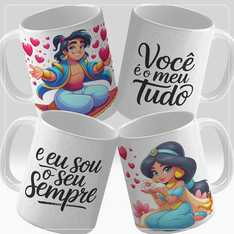 16 Artes para Caneca Dia dos Namorados Par Personagens Arquivo em Jpg 3