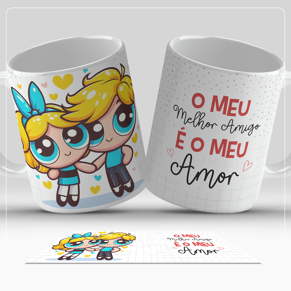 13 Artes para Caneca Dia dos Namorados Personagens Casal Arquivo em Jpg  9