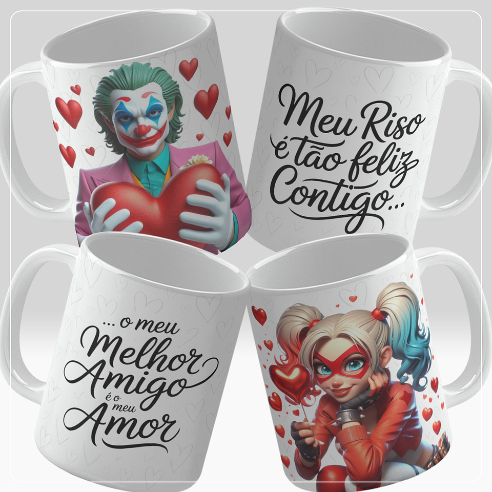 16 Artes para Caneca Dia dos Namorados Par Personagens Arquivo em Jpg 5