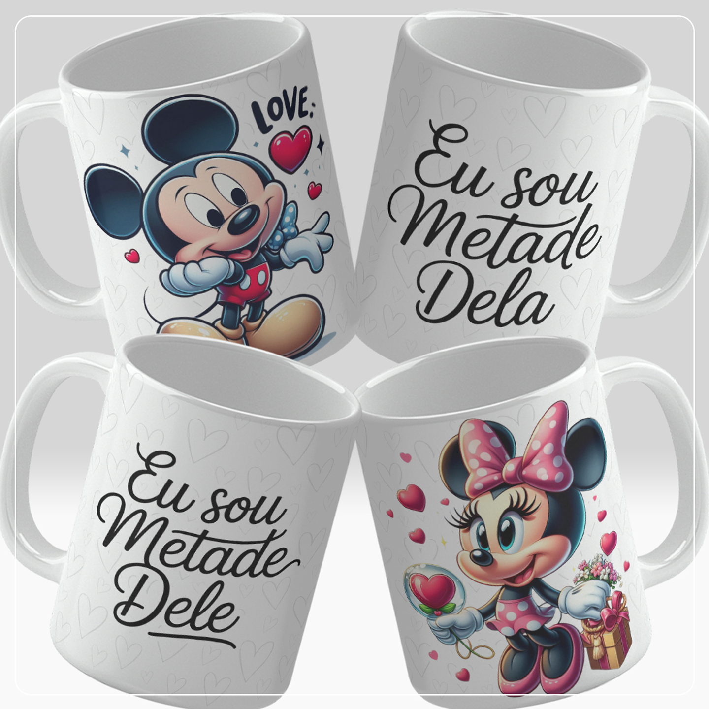 16 Artes para Caneca Dia dos Namorados Par Personagens Arquivo em Jpg 8