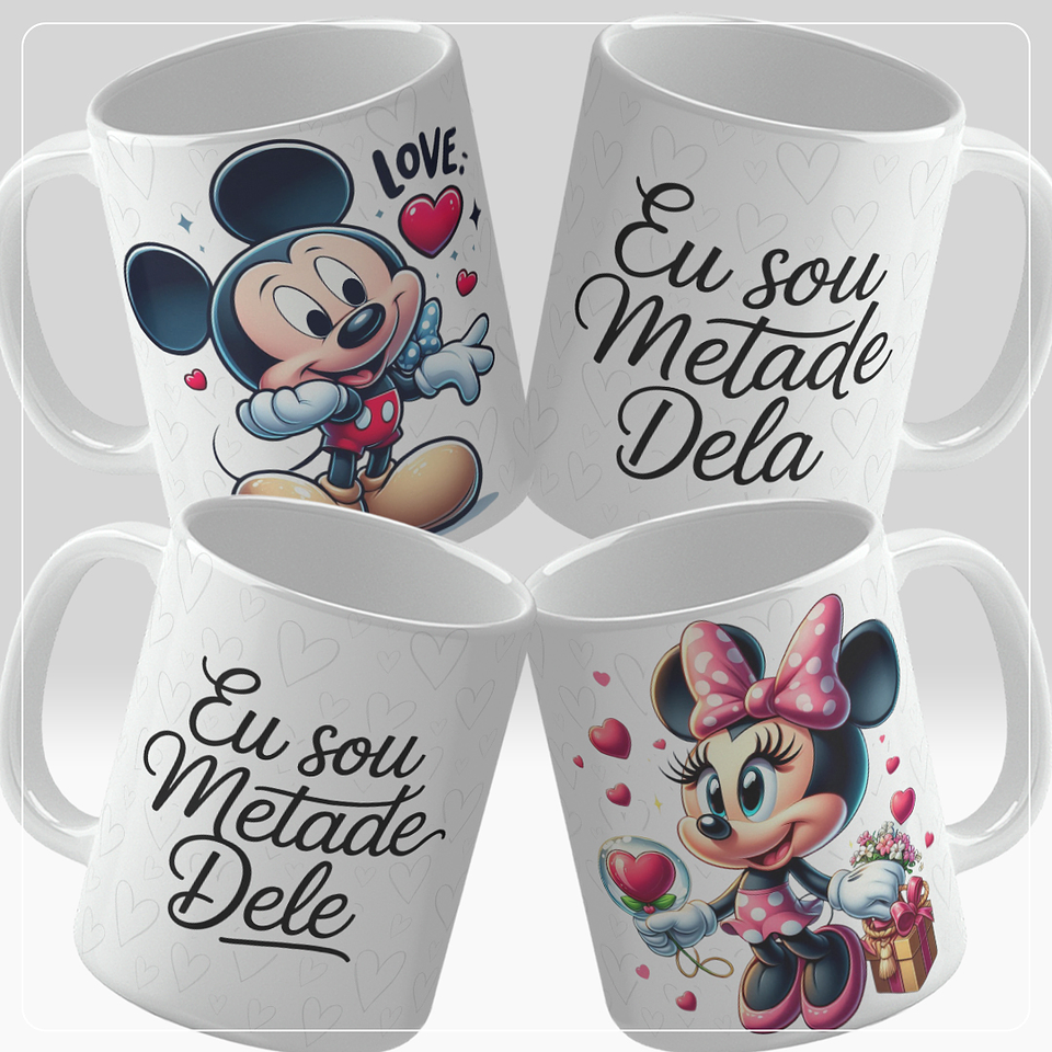 16 Artes para Caneca Dia dos Namorados Par Personagens Arquivo em Jpg 8