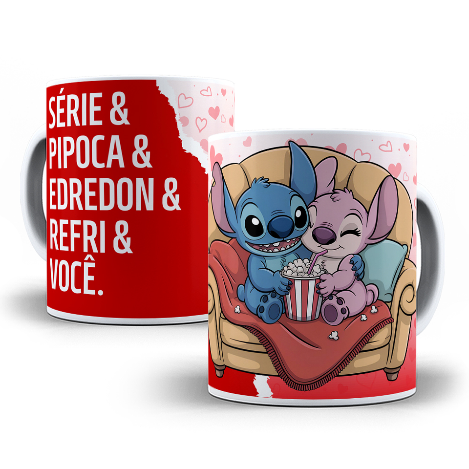 14 Artes para Caneca Dia dos Namorados Stitch Arquivo em Png  8