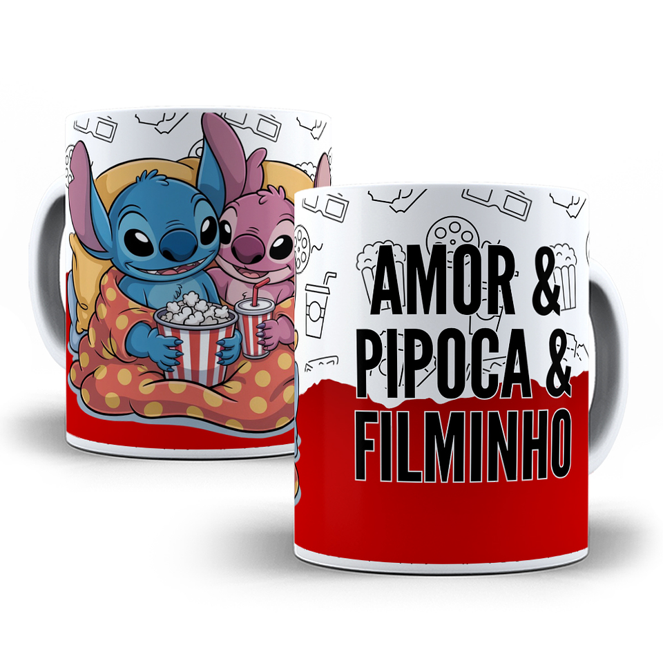 14 Artes para Caneca Dia dos Namorados Stitch Arquivo em Png  11