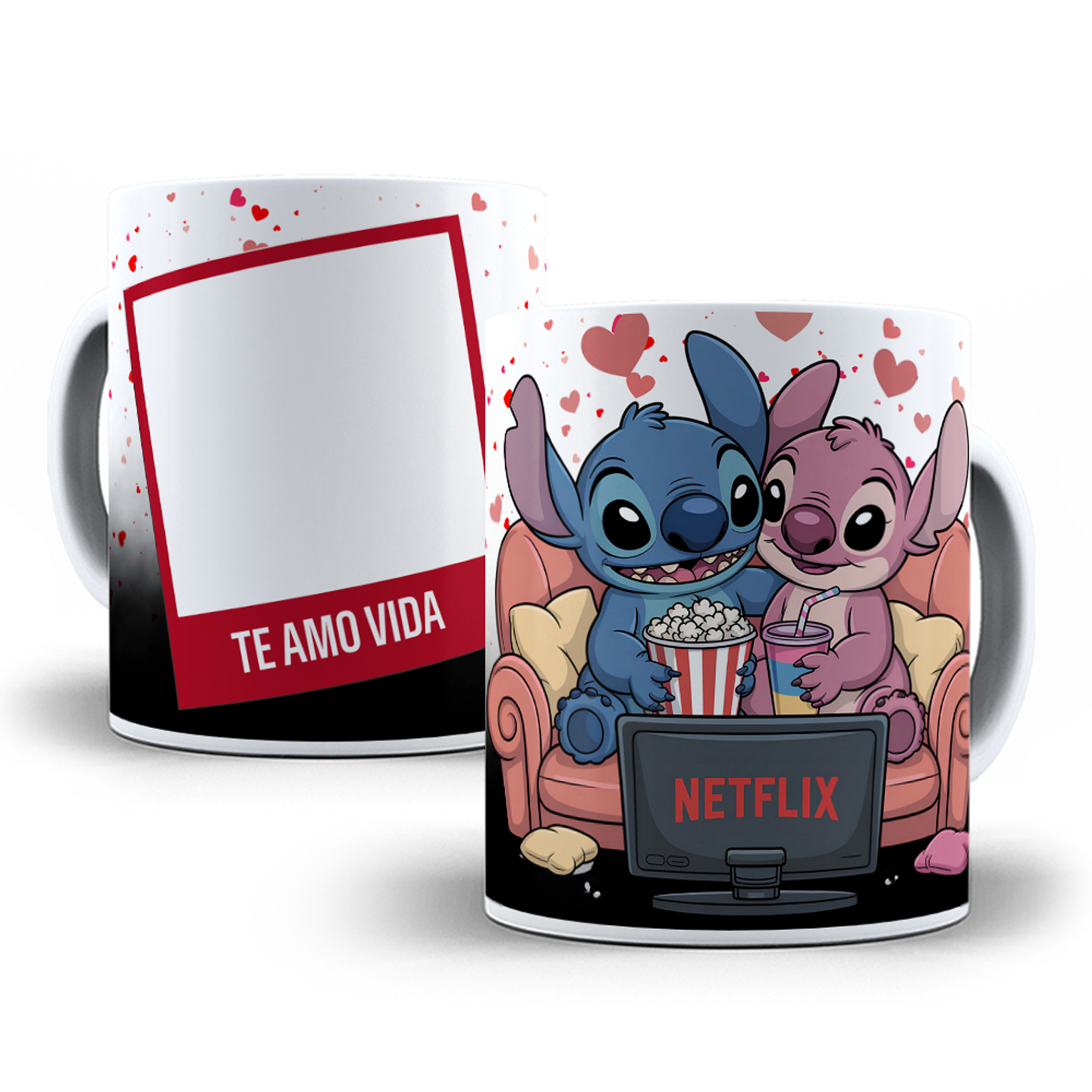14 Artes para Caneca Dia dos Namorados Stitch Arquivo em Png  13