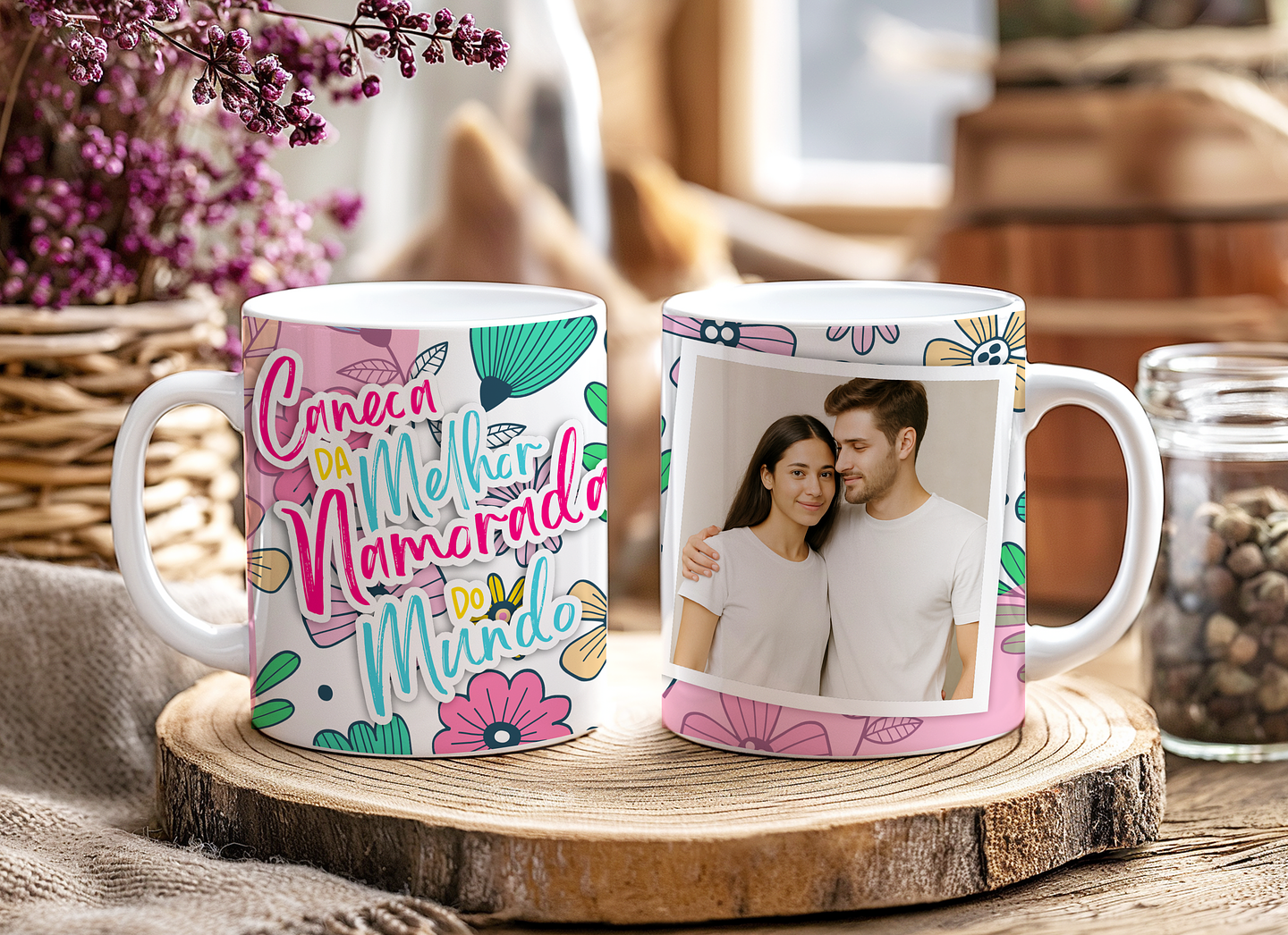 5 Artes para Caneca Dia dos Namorados Melhor Namorada Flórida Arquivo Editável  1