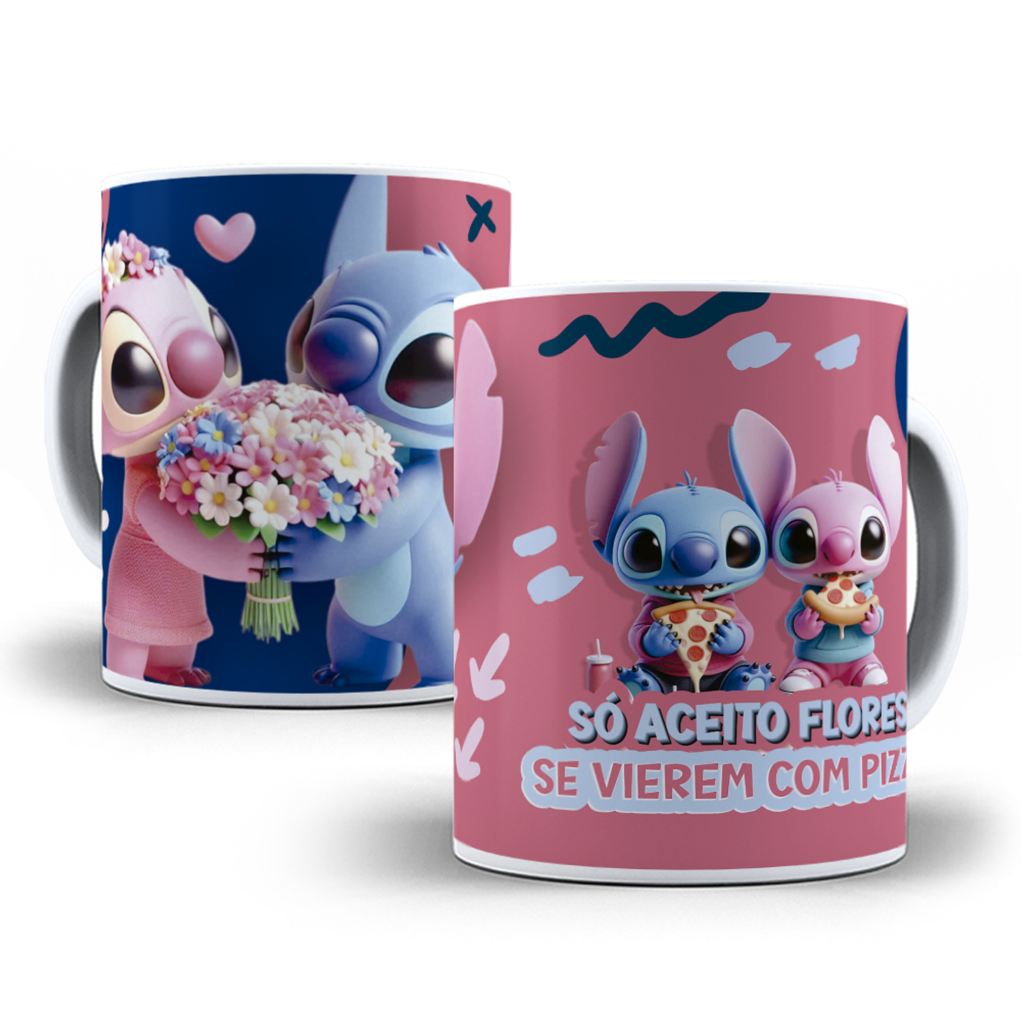 8 Artes para Caneca Dia dos Namorados Stitch Arquivo Editável 2