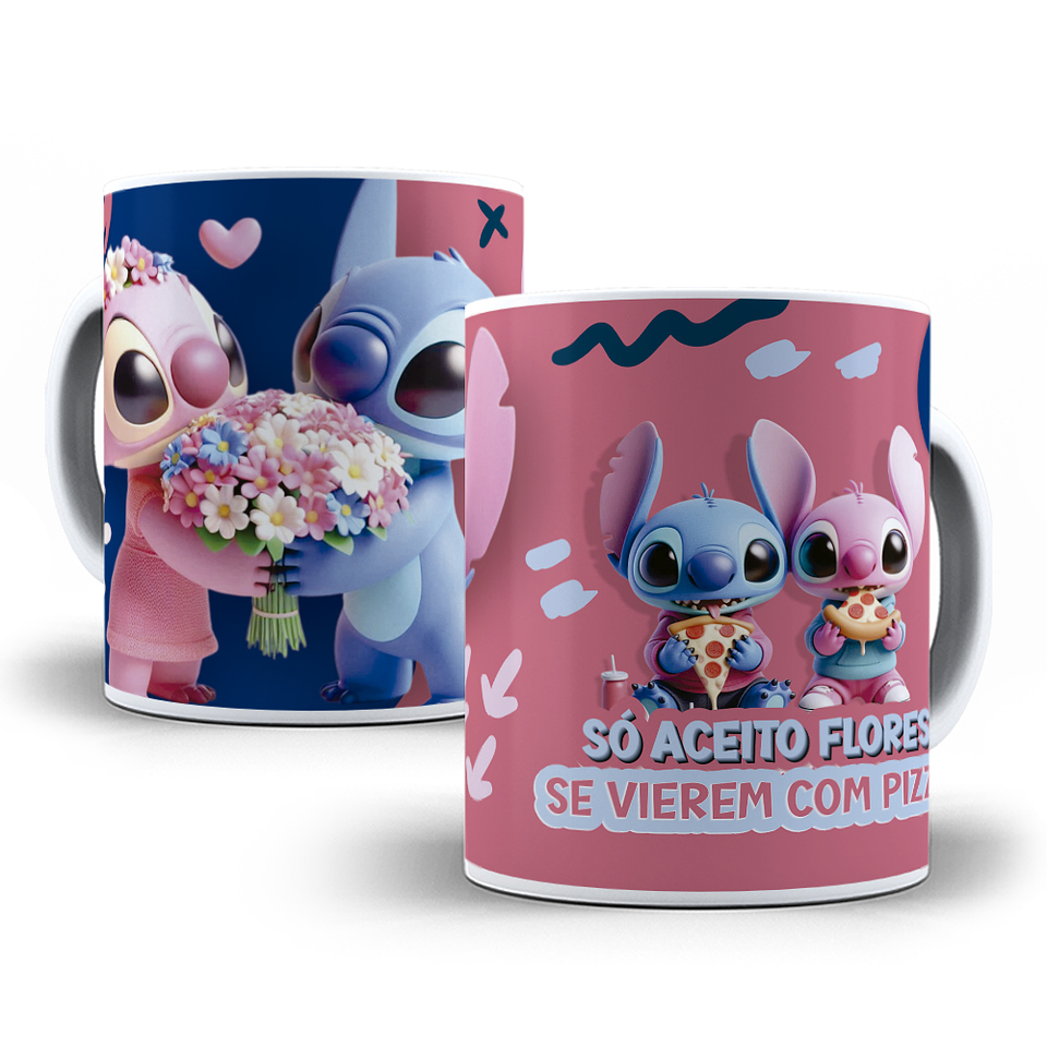 8 Artes para Caneca Dia dos Namorados Stitch Arquivo Editável 2