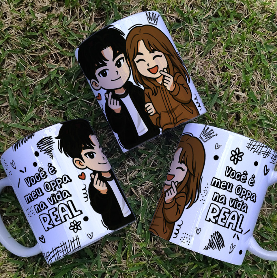 8 Artes para Caneca Dia dos Namorados Dorama Arquivo Editável  3