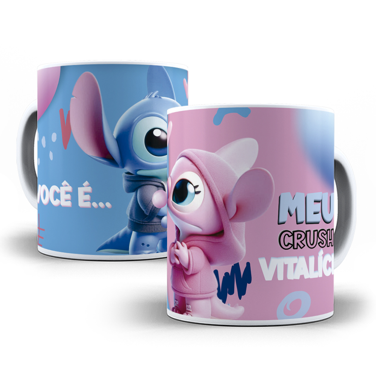 8 Artes para Caneca Dia dos Namorados Stitch Arquivo Editável 5
