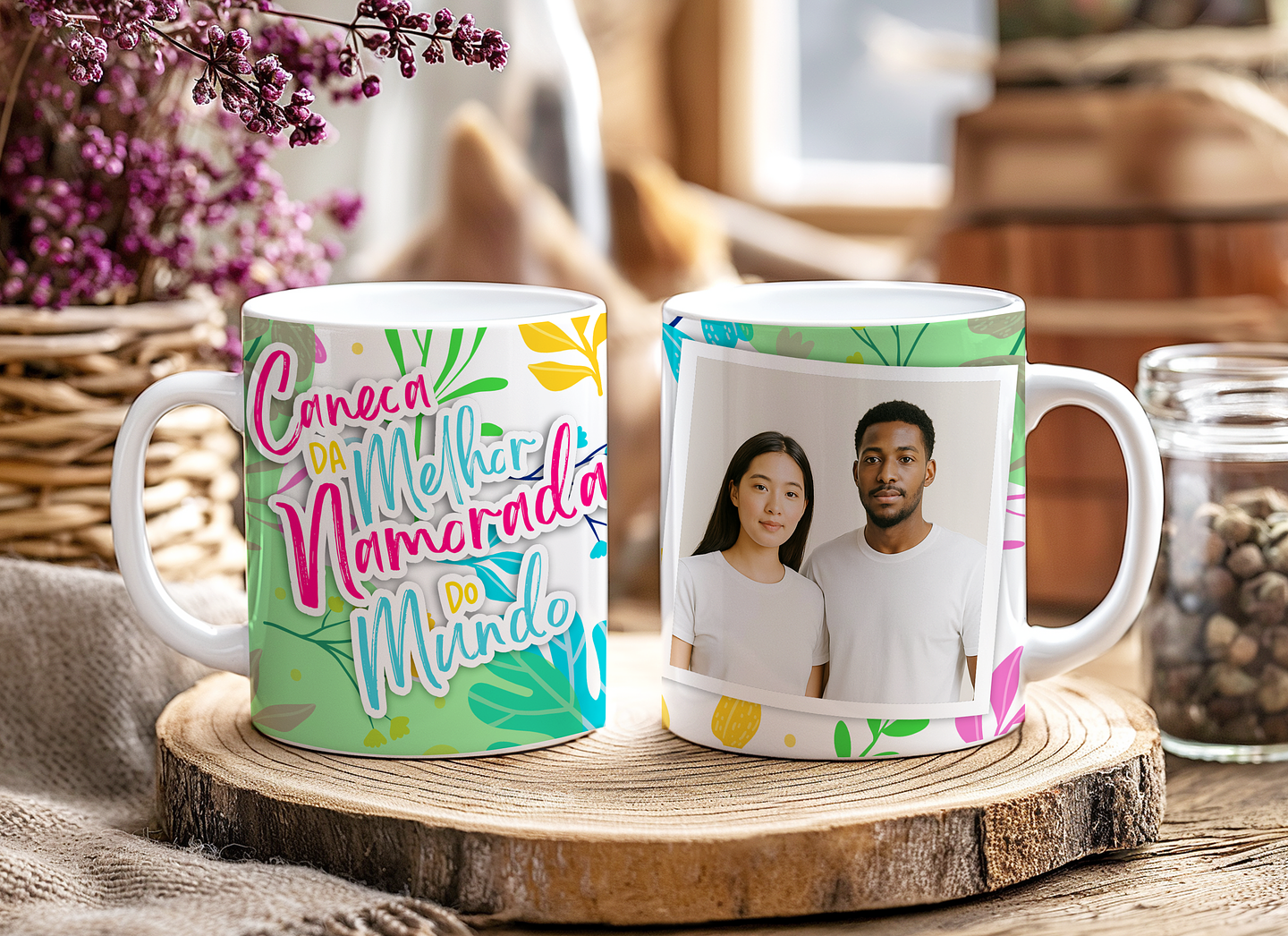 5 Artes para Caneca Dia dos Namorados Melhor Namorada Flórida Arquivo Editável  4