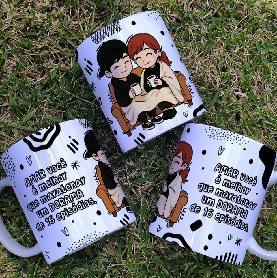 8 Artes para Caneca Dia dos Namorados Dorama Arquivo Editável  6