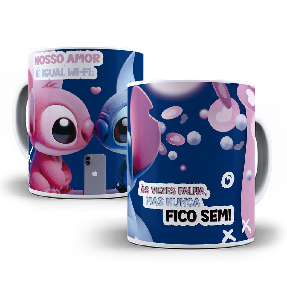 8 Artes para Caneca Dia dos Namorados Stitch Arquivo Editável 7