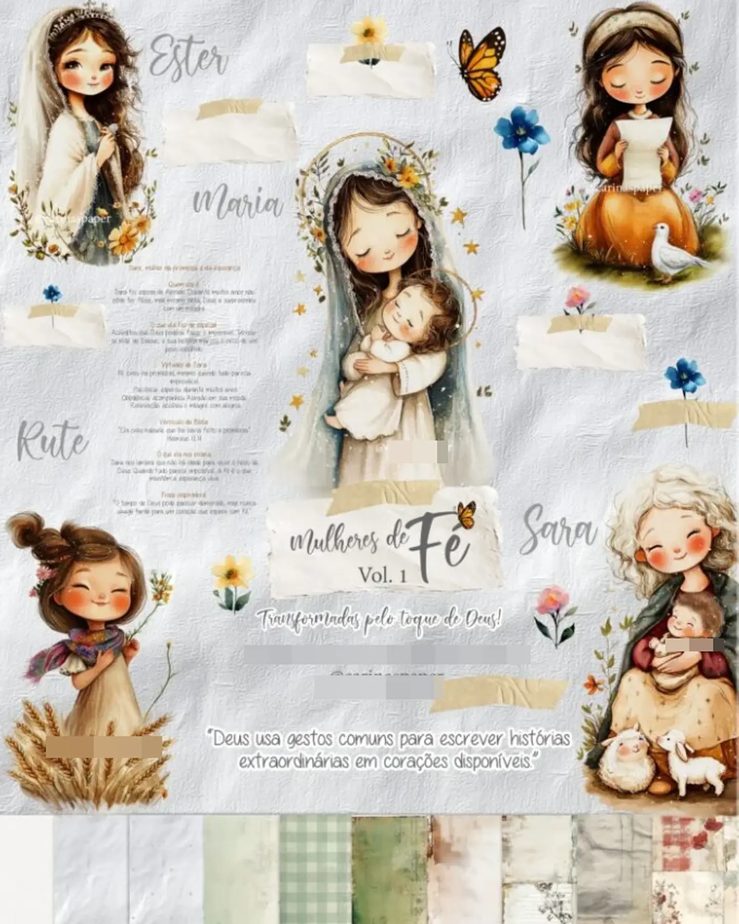 Kit Digital Mulheres de Fé Arquivo em Png   1