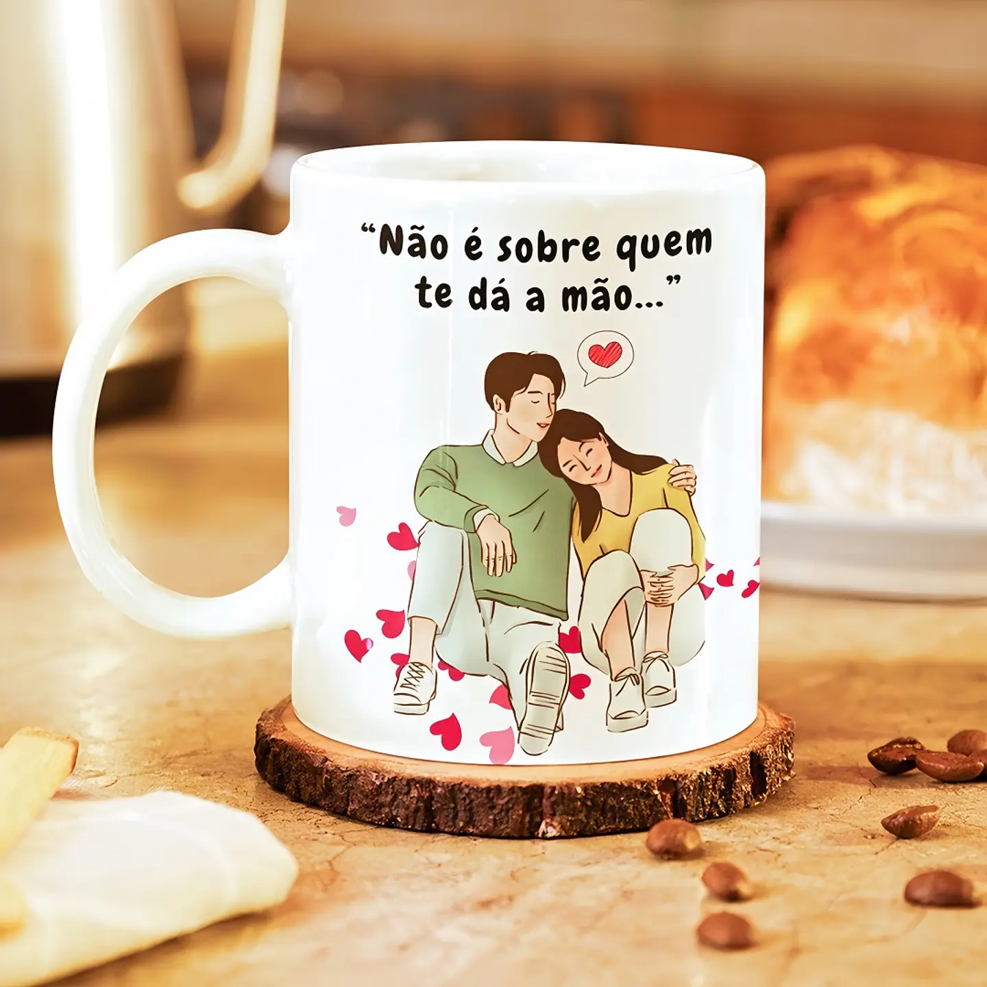 Artes Caneca Não é sobre quem te dá a mão, é sobre quem nunca Solta em Png  2