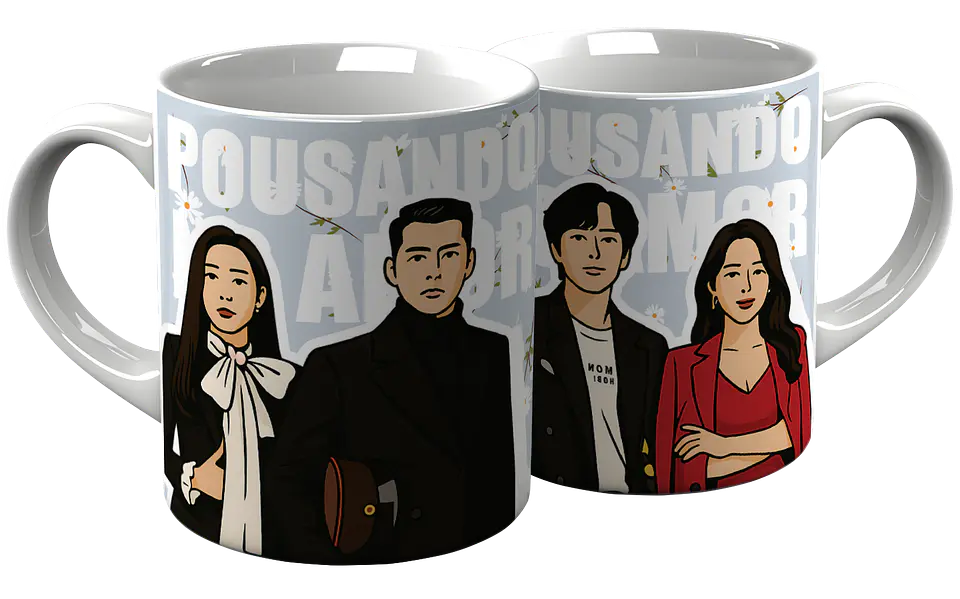 6 Artes Caneca Dorama Pousando No Amor em Png 3