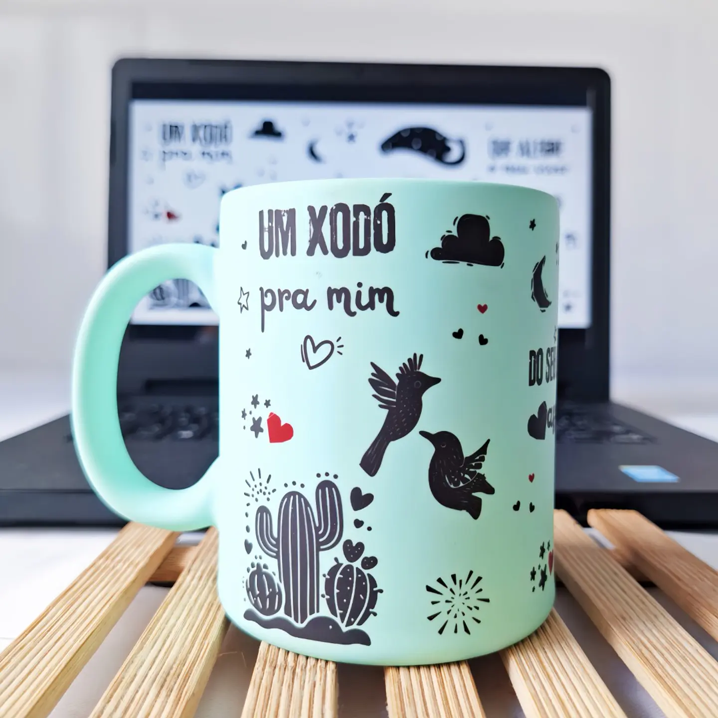 Artes Caneca Um xodó pra mim que alegra o meu viver em Png  1