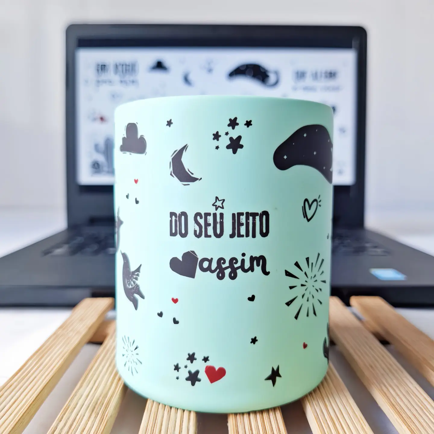 Artes Caneca Um xodó pra mim que alegra o meu viver em Png  3