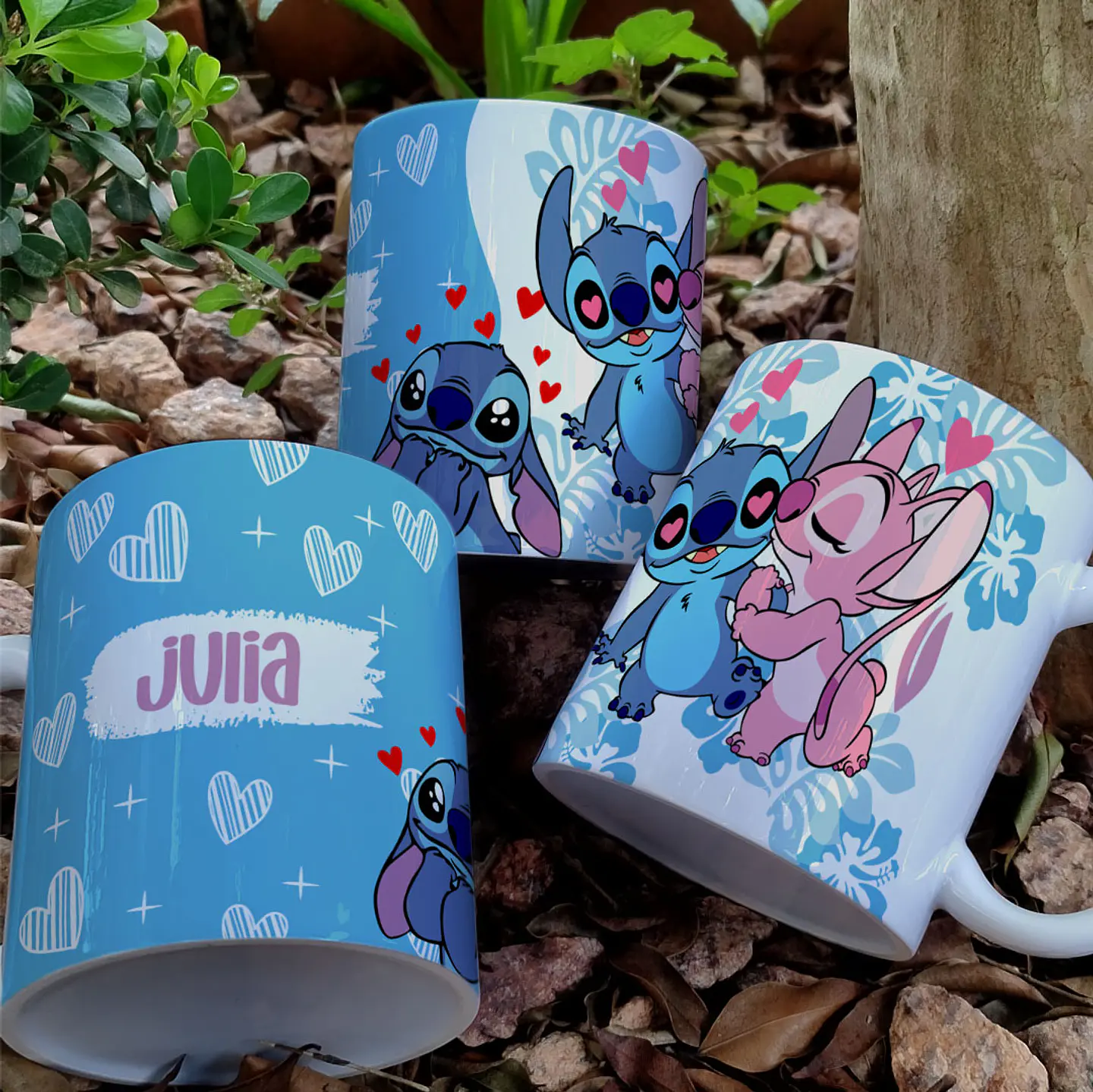 5 Artes para Caneca Estampa Stitch Floral Arquivo em Jpg  4