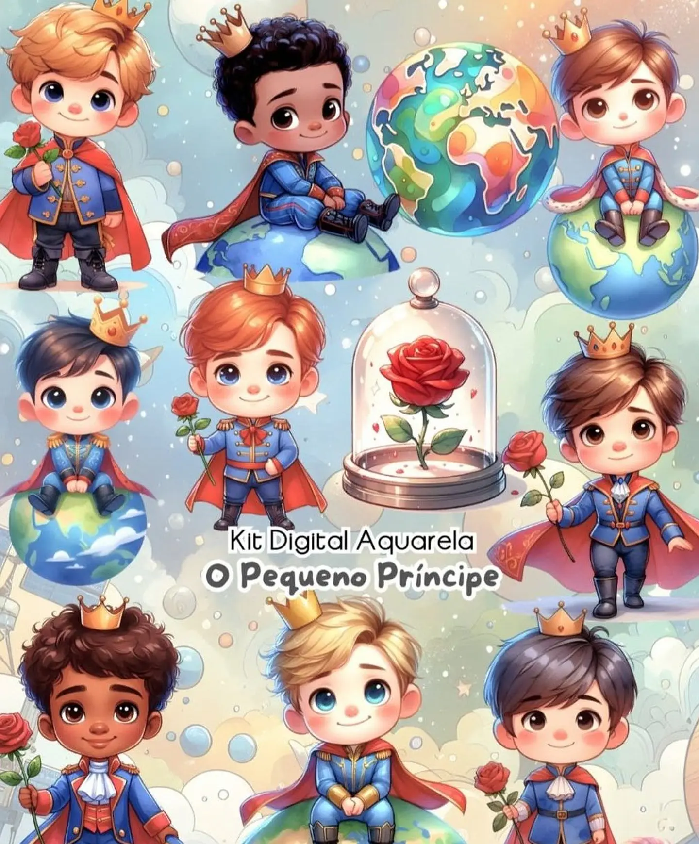 Kit Digital Pequeno Principe Arquivo em Png 1