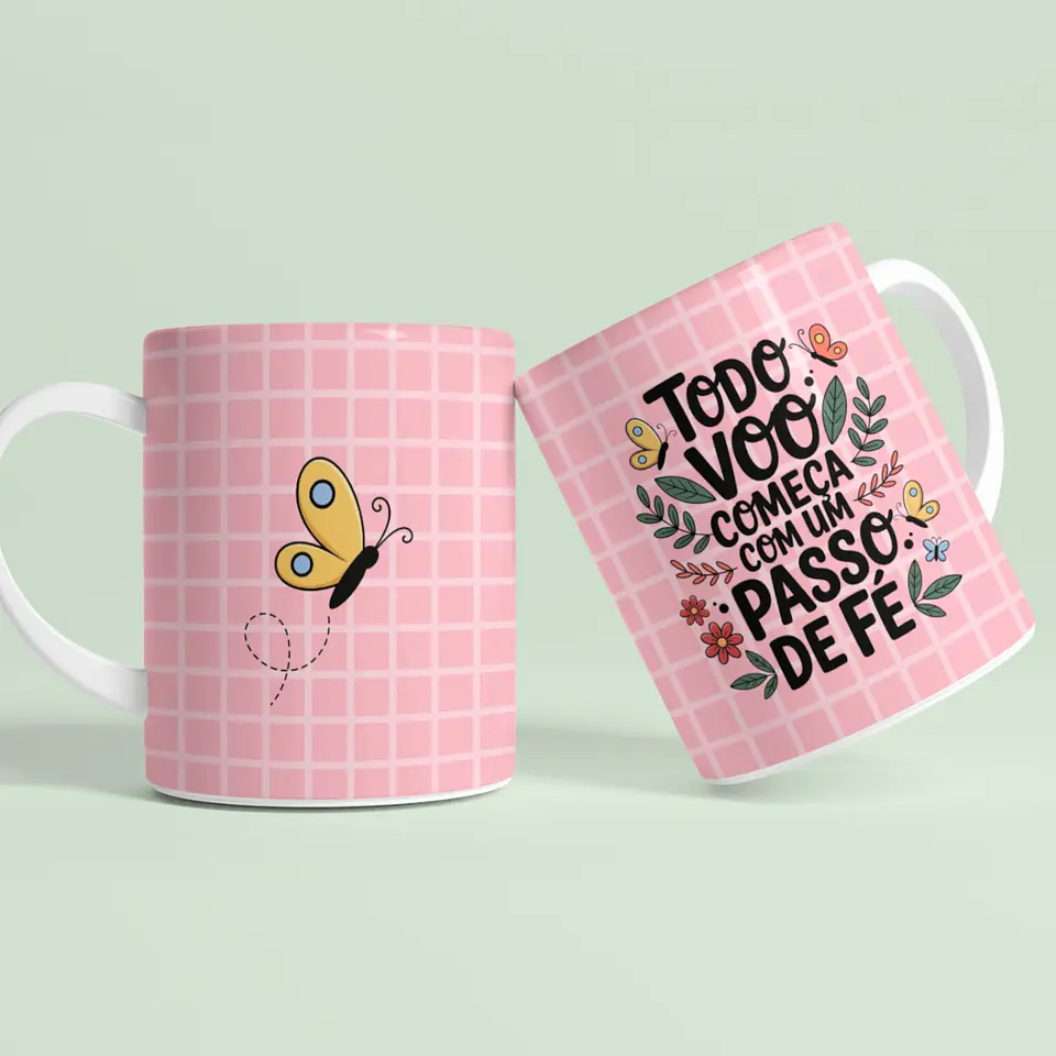 16 Artes para Caneca Borboletas Arquivo em Png  3