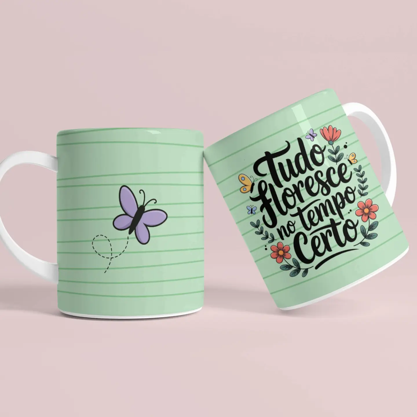 16 Artes para Caneca Borboletas Arquivo em Png  4