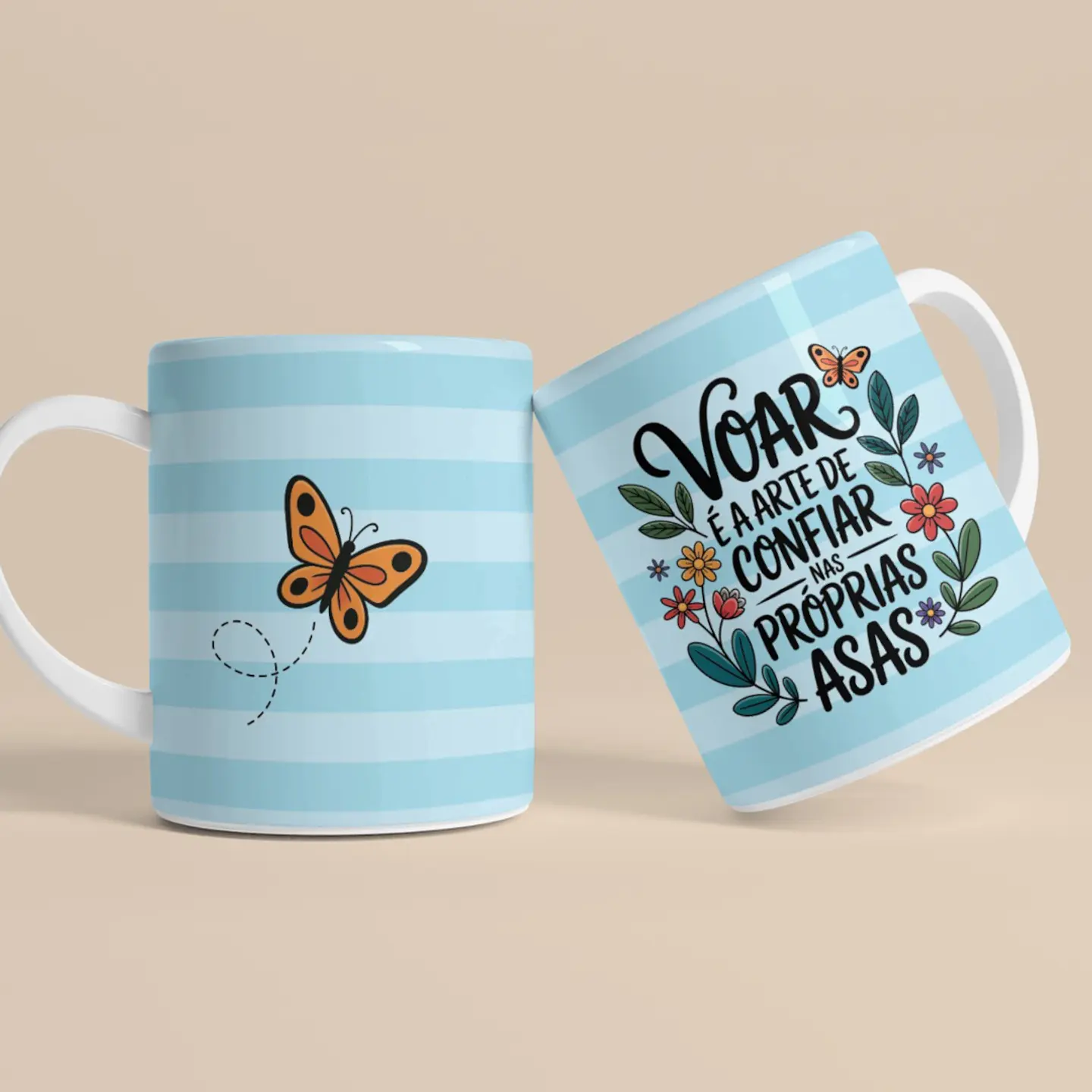 16 Artes para Caneca Borboletas Arquivo em Png  5