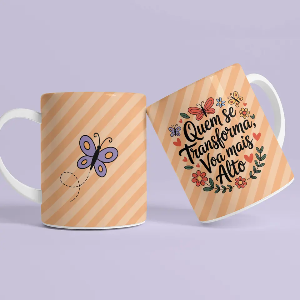 16 Artes para Caneca Borboletas Arquivo em Png  6
