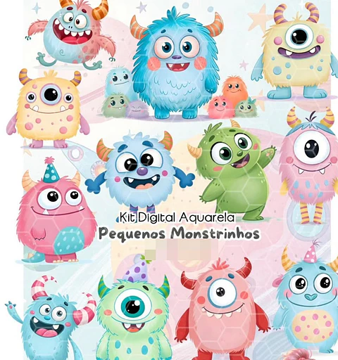 Kit Digital Mostrinhos Arquivo em Png  