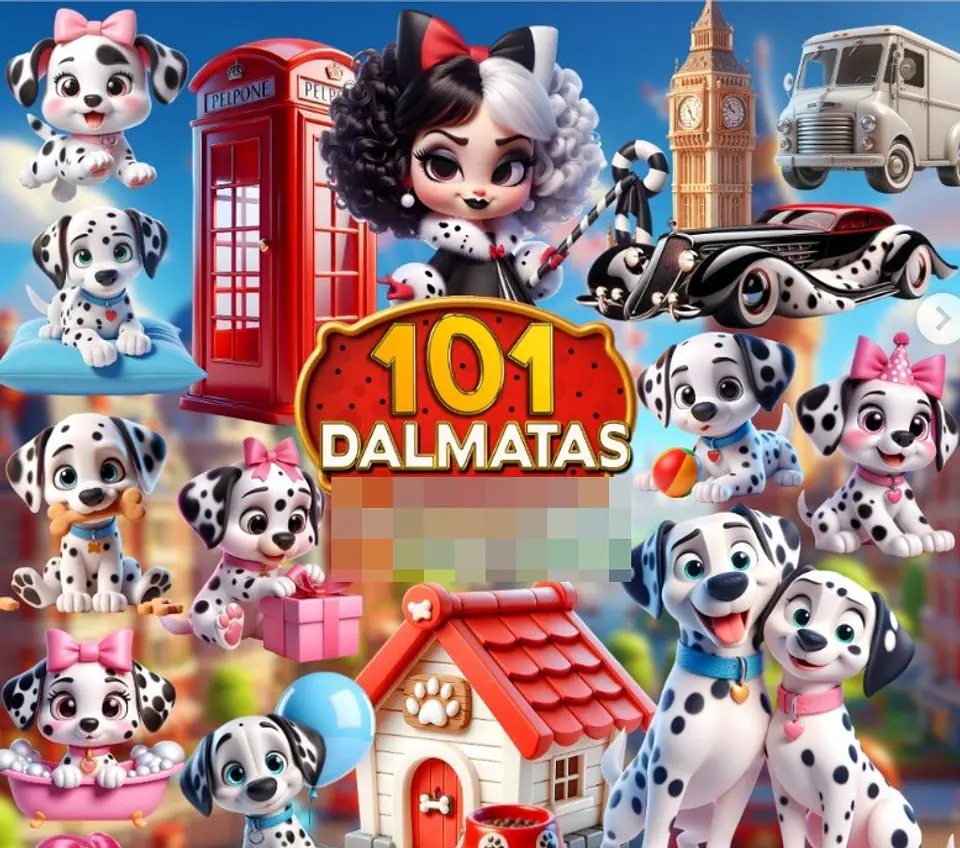 Kit Digital 101 Dalmatas Arquivo em Png 1