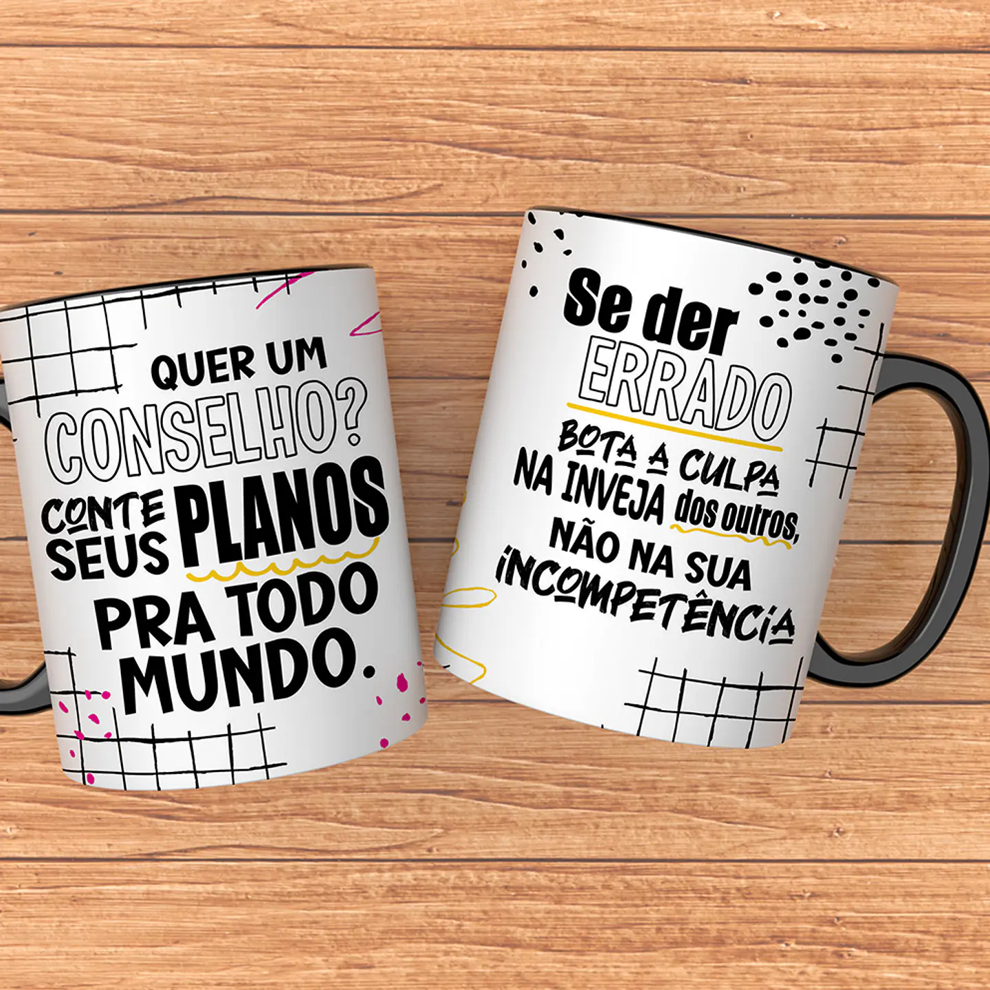 6 Artes para Caneca Café e Sarcasmo Frases Arquivo Editável 3