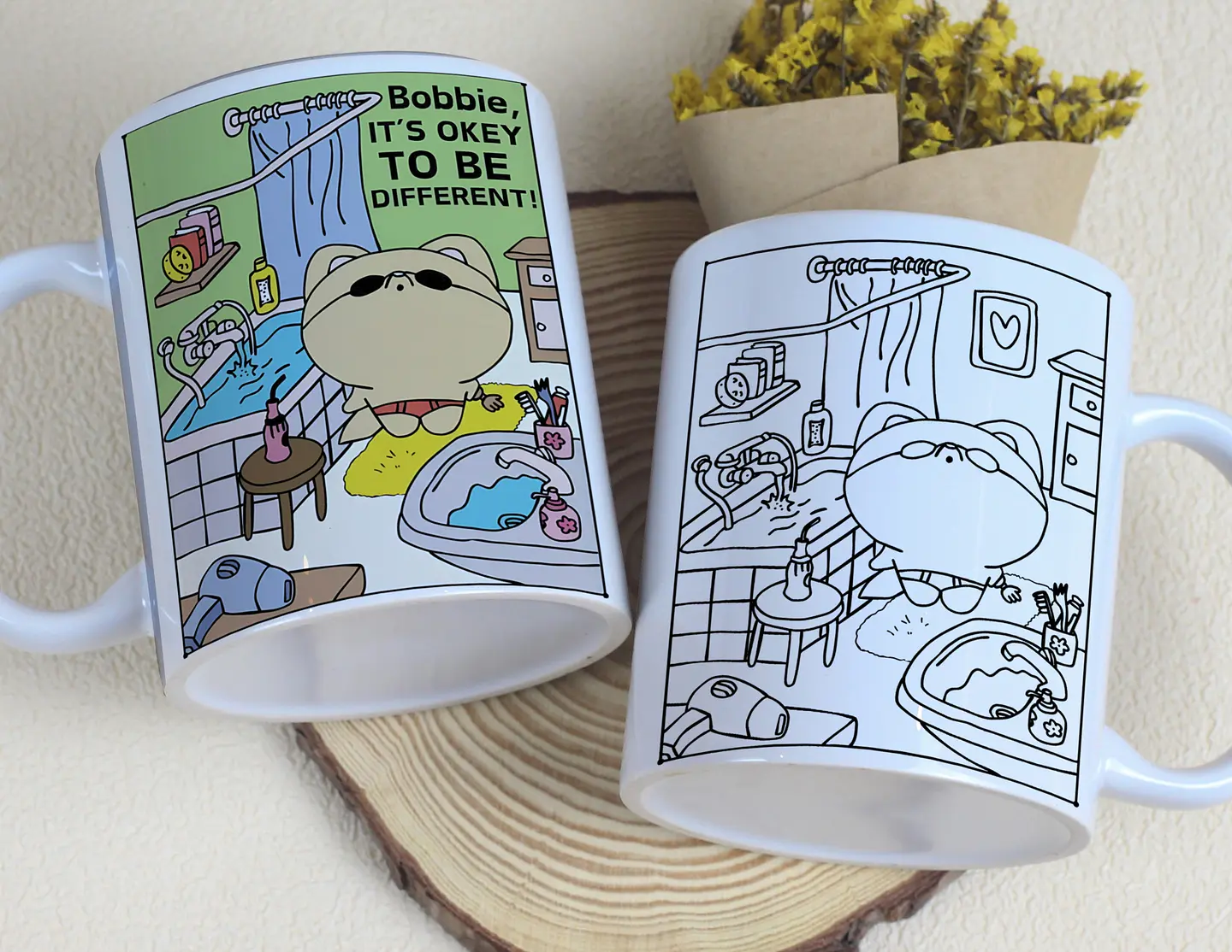 7 Artes para Caneca Bobie  Goods para Pintar Arquivo Editável 2