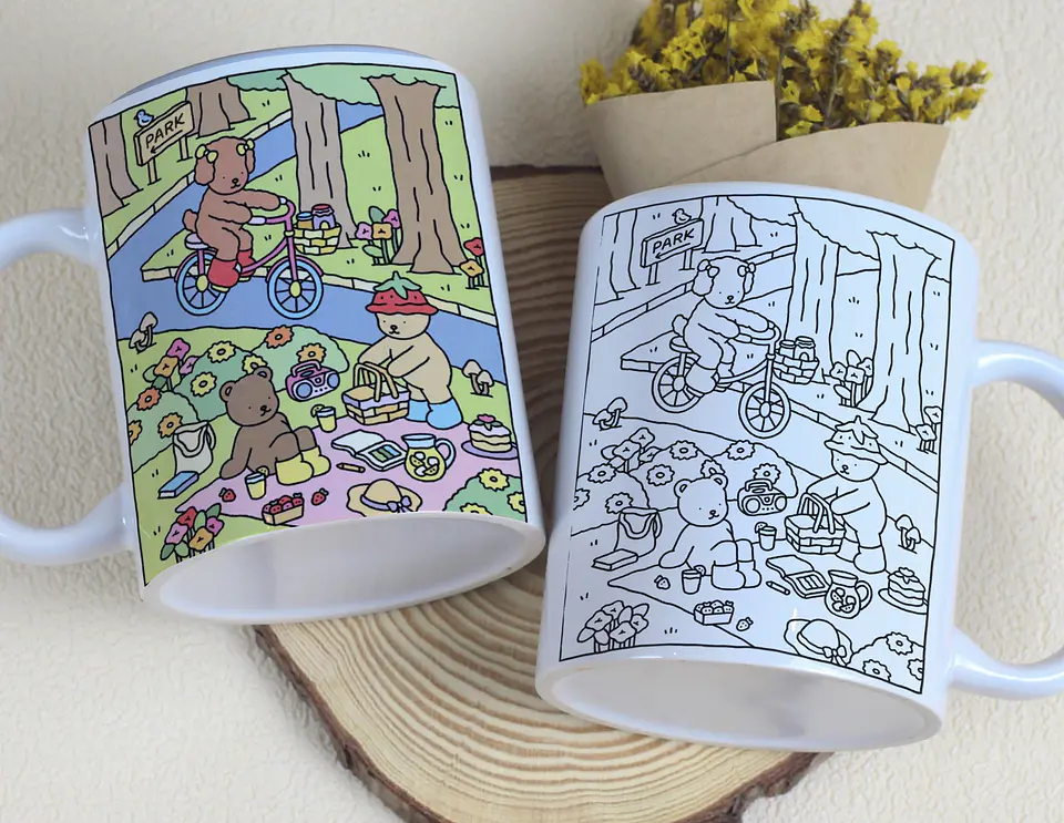 7 Artes para Caneca Bobie  Goods para Pintar Arquivo Editável 3