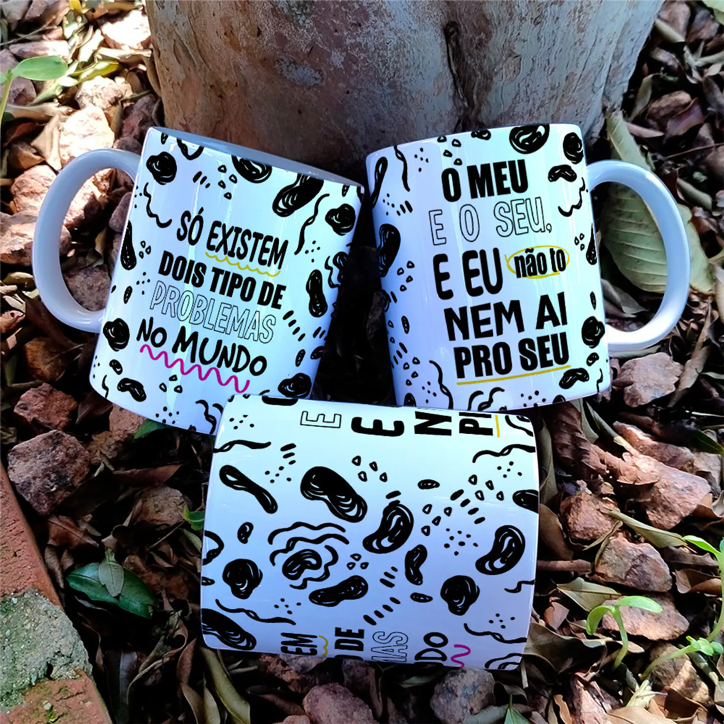 6 Artes para Caneca Café e Sarcasmo Frases Arquivo Editável 5